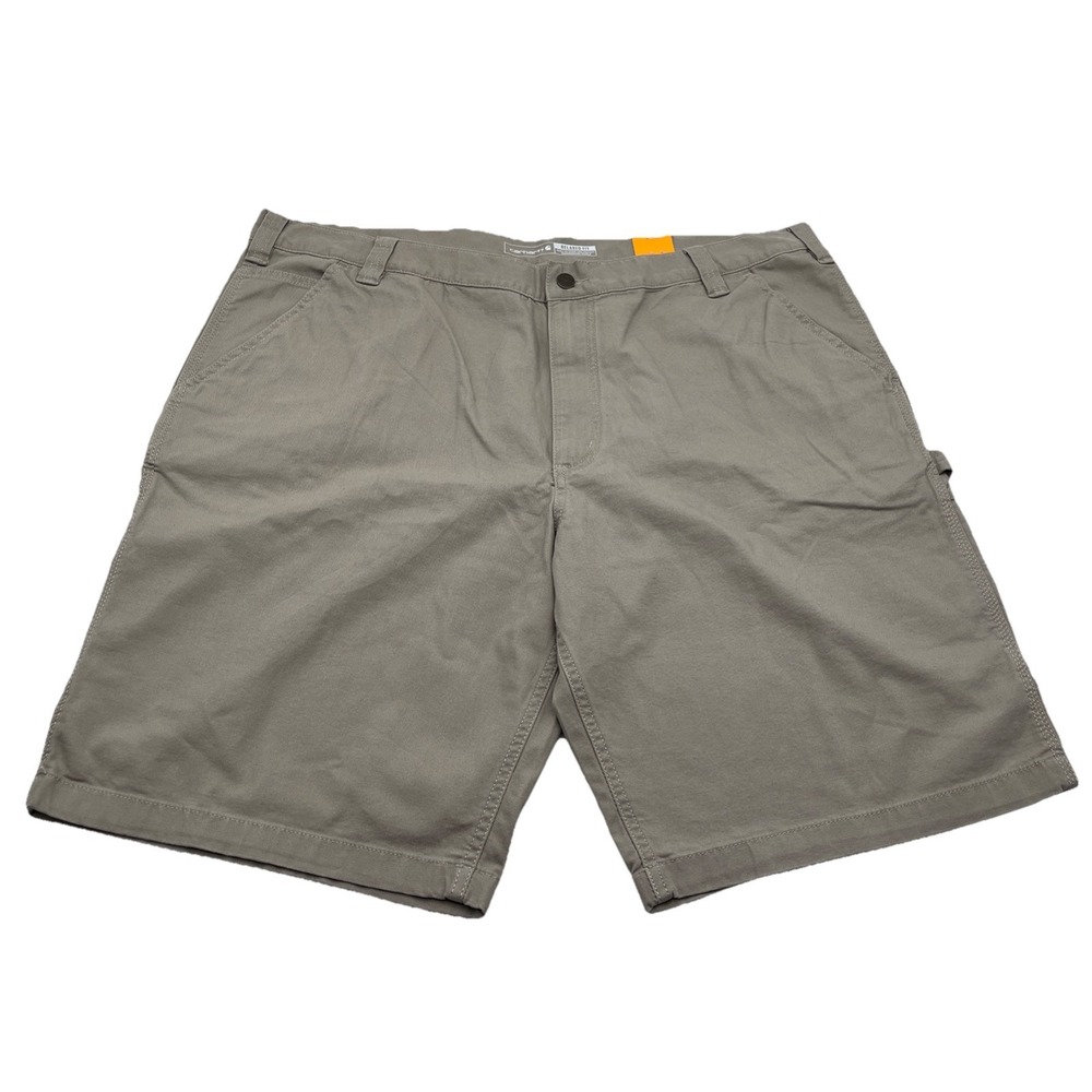Carhartt Rugged Flex Relaxed Fit Canvas Work Shorts Beige Mens Size 42 BS3652-M